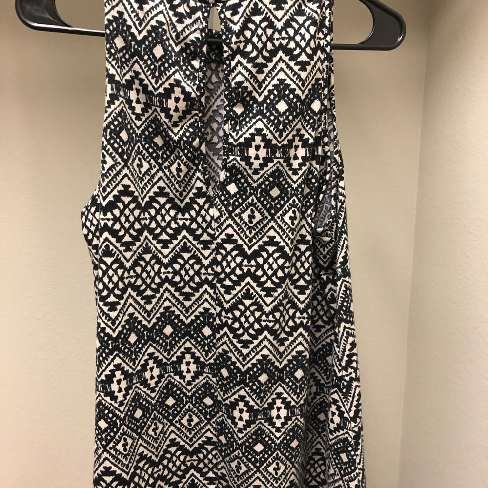 Aztec ivory and black tank top